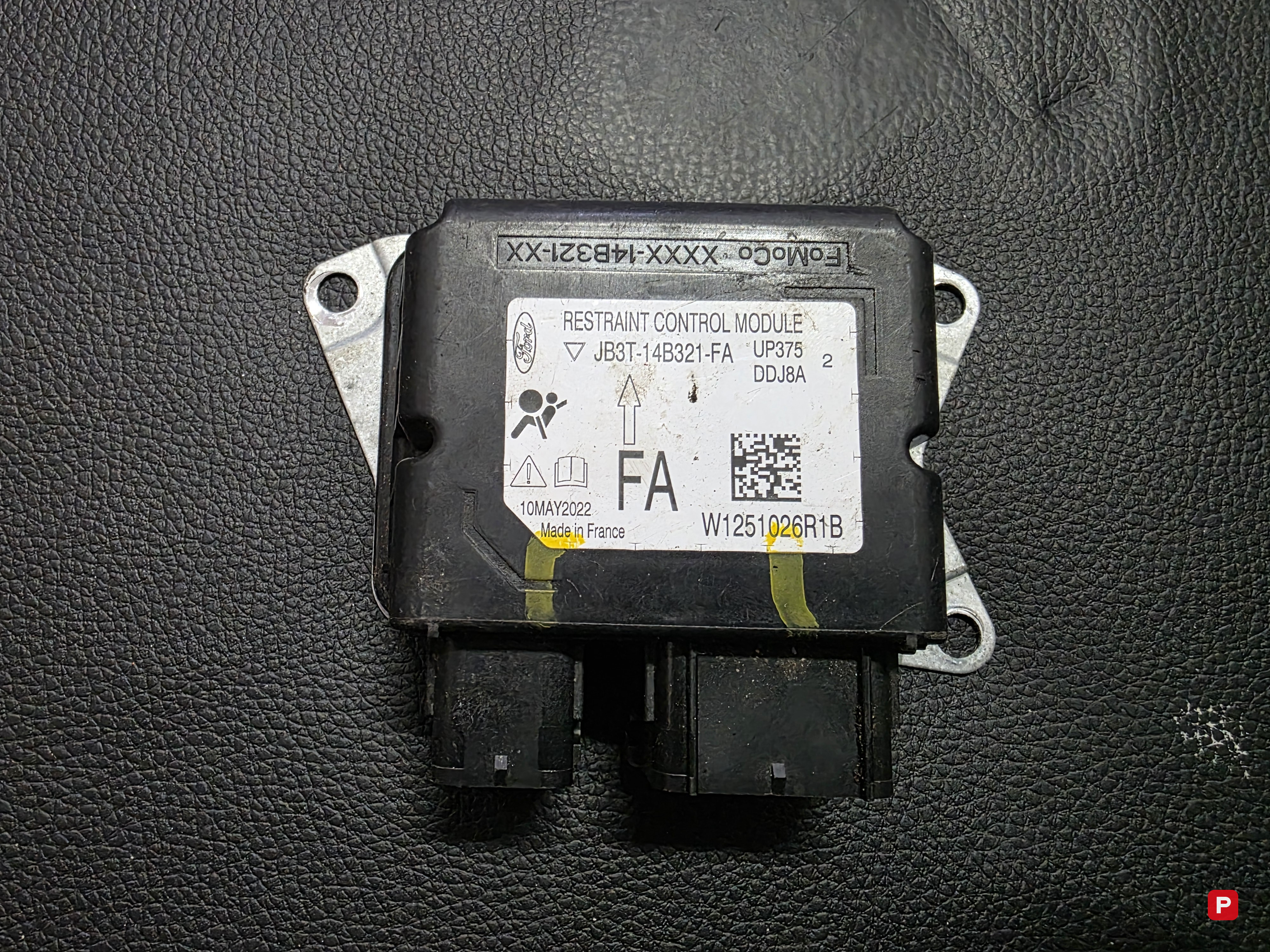 SRS Airbag control module — FORD RANGER T7/T8 — PTV-000456