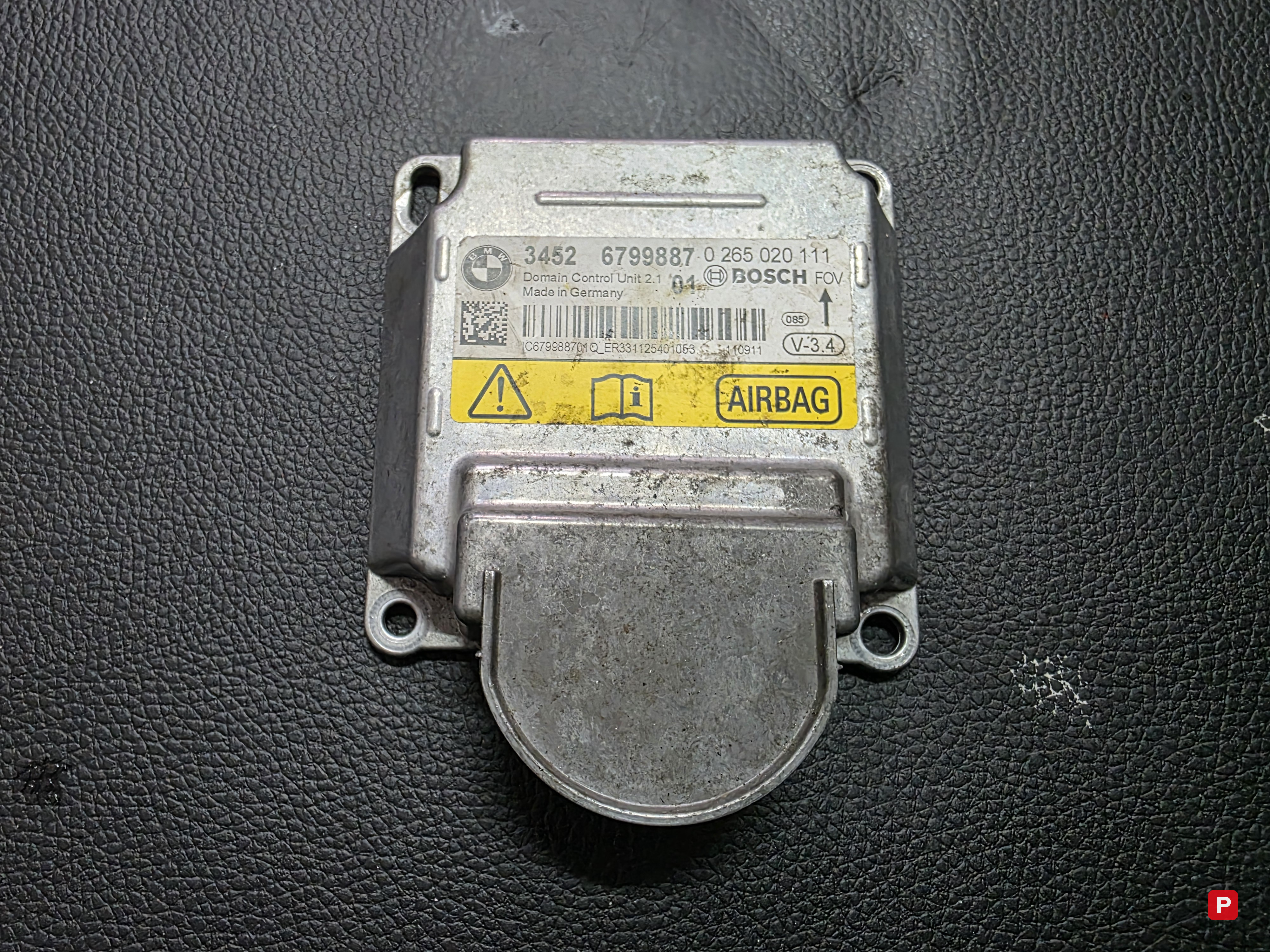 SRS Airbag Control Module — Bmw 650I F12 — PTV-000470