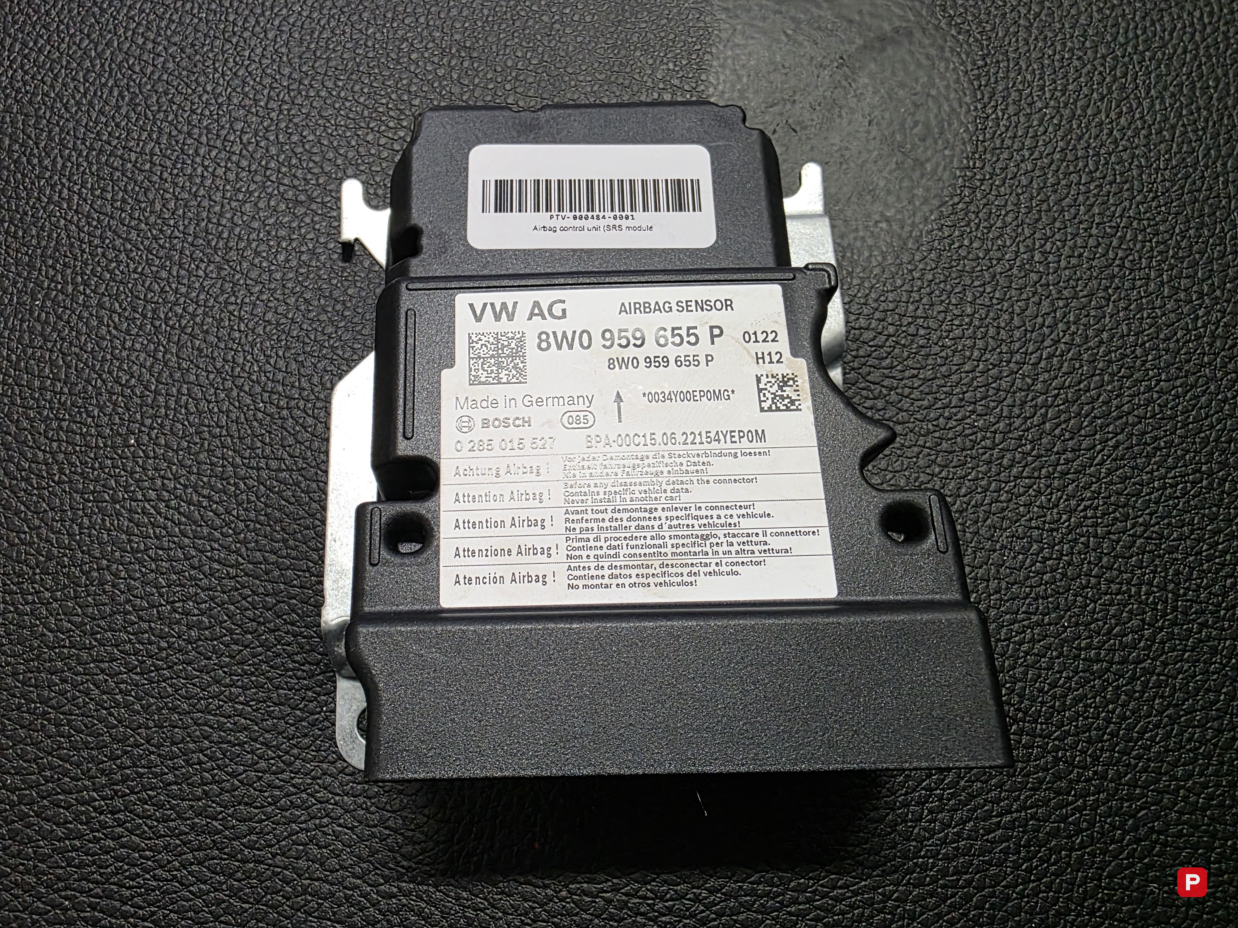 Airbag control unit (SRS module — AUDI A4 B9 2020–2027 — PTV-000484