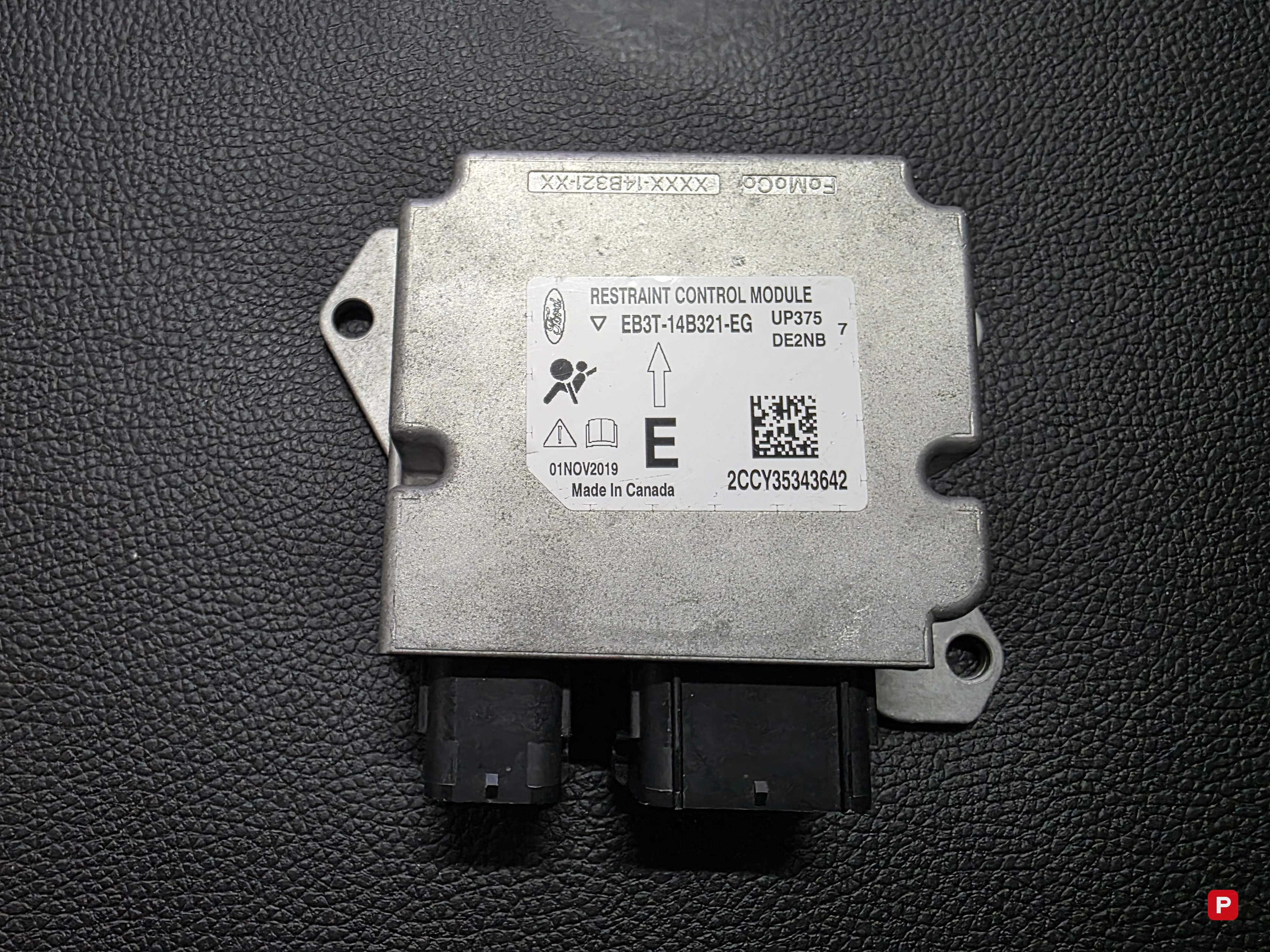 SRS - Airbag Restraint Control Module — Ford Ranger — PTV-000506